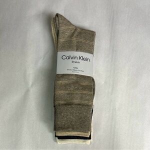 New Calvin Klein Socks 4 Pair Men’s Multicolor Casual Crew Socks Business Preppy